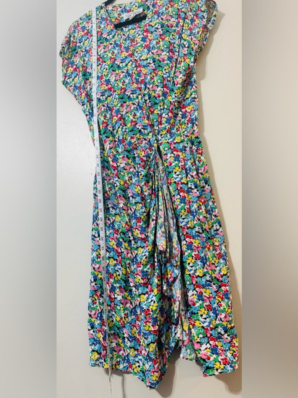Vintage Jackie Bernard for EKLEKTIC Floral Wrap Dress Size 12 Retro - Picture 7 of 8